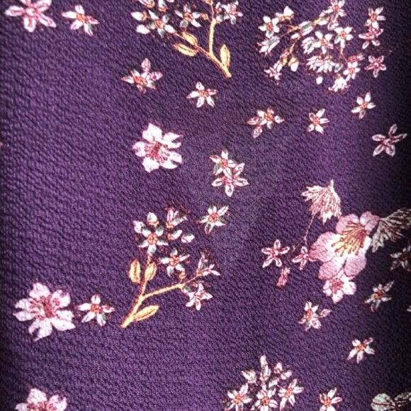 Purple & Floral Wrap Dress - Picture 3 of 4
